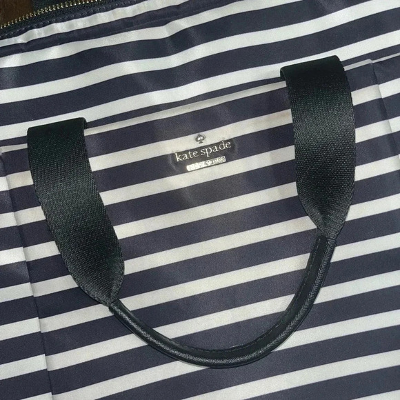 Kate Spade black and and white bag tote laptop bag travel - Picture 6 of 13